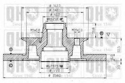 QUINTON HAZELL bdc4646 -  Тормозной диск